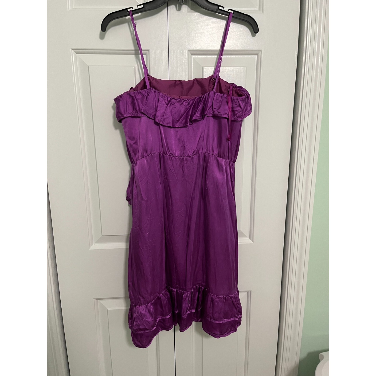 Vintage Purple Silk Dress Uk Size 12 Us 8 Womens Medium M Special Edition — image 7 of 8